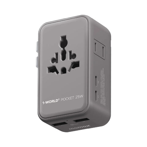 1-World² Pocket 25W 四接口雙 AC 旅行充電插座
